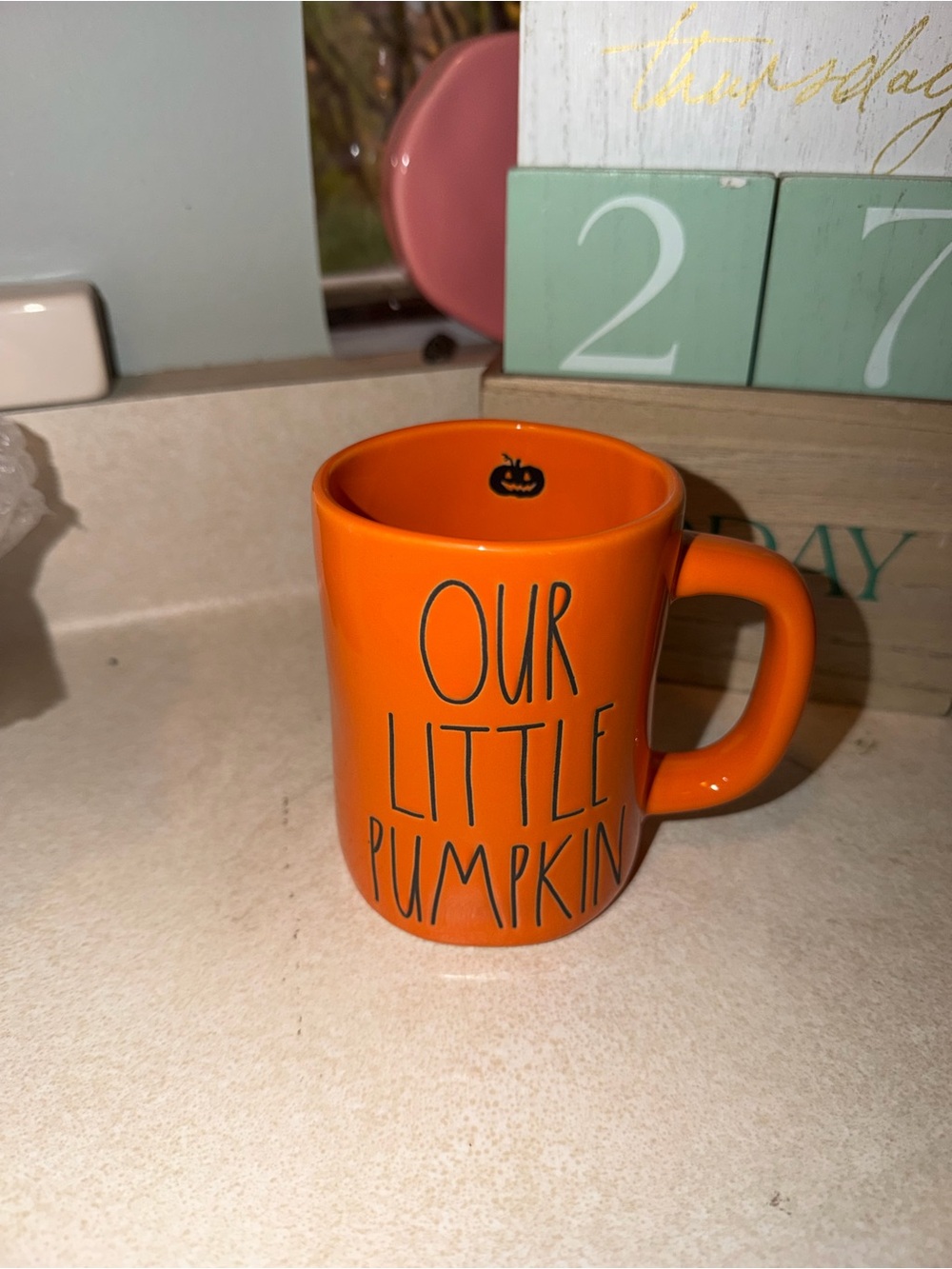 Rae Dunn small our little pumpkin mug